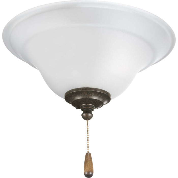 Progress Lighting Trinity Collection Two-Light Ceiling Fan Light 3000K (P2628-01WB)