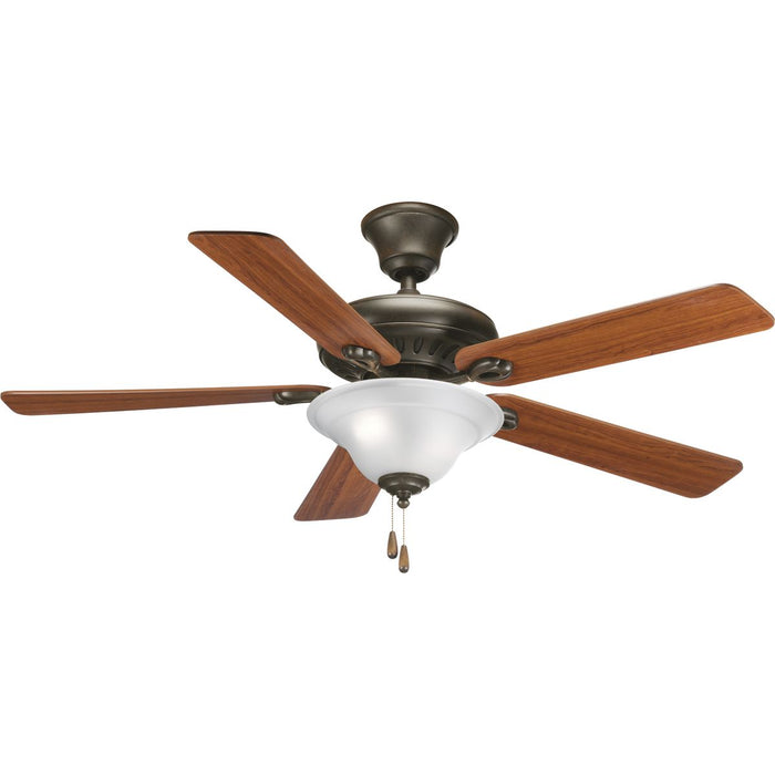 Progress Lighting Trinity Collection Two-Light Ceiling Fan Light 3000K (P2628-01WB)