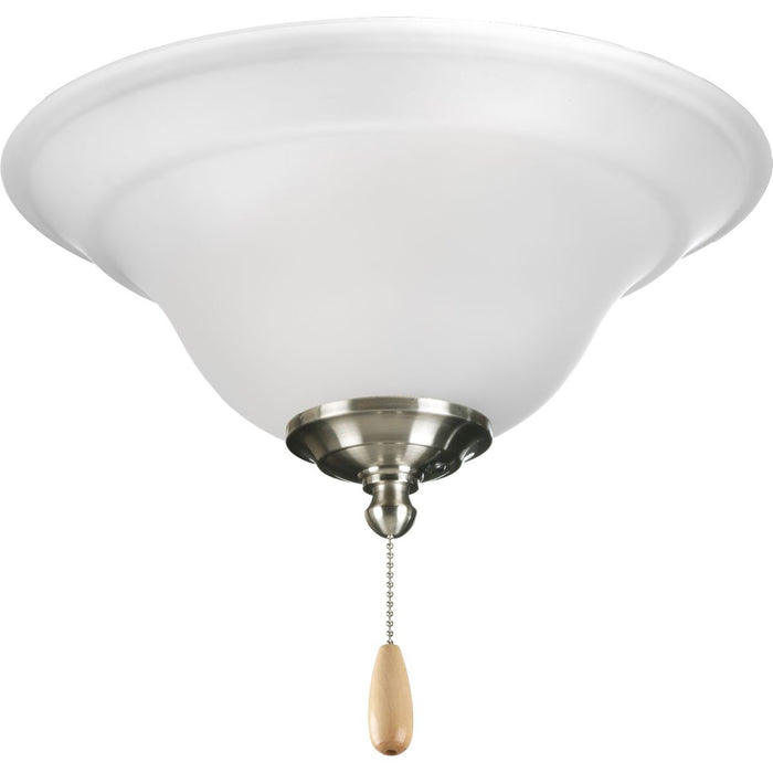 Progress Lighting Trinity Collection Two-Light Ceiling Fan Light 3000K (P2628-01WB)