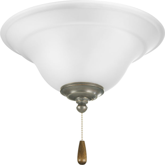 Progress Lighting Trinity Collection Two-Light Ceiling Fan Light 3000K (P2628-01WB)