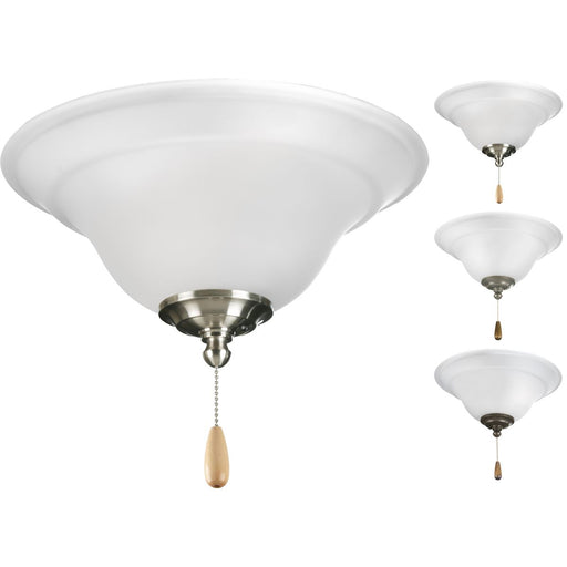 Progress Lighting Trinity Collection Two-Light Ceiling Fan Light 3000K (P2628-01WB)