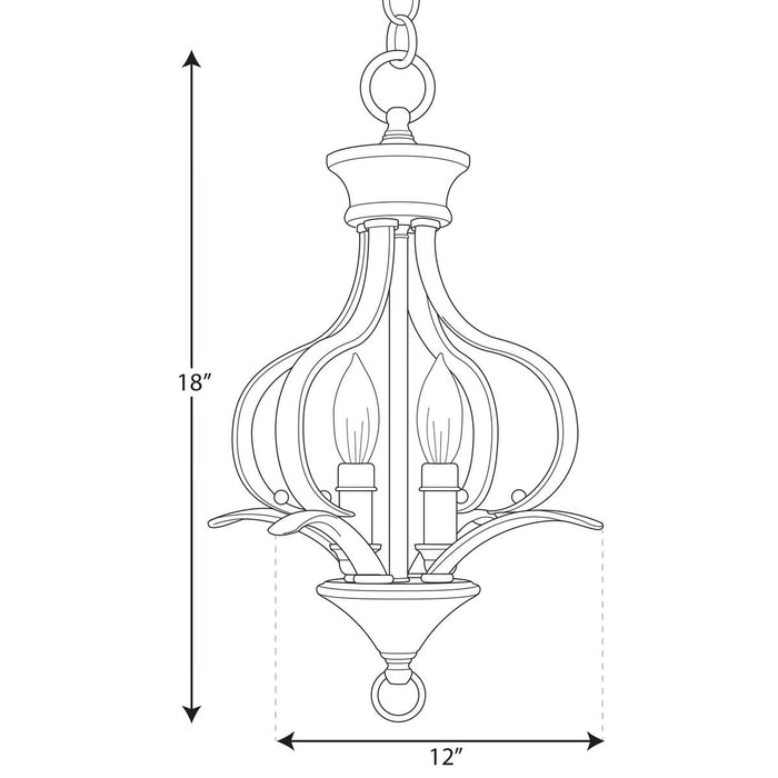 Progress Lighting Trinity Collection Two-Light Foyer Pendant (P3806-09)