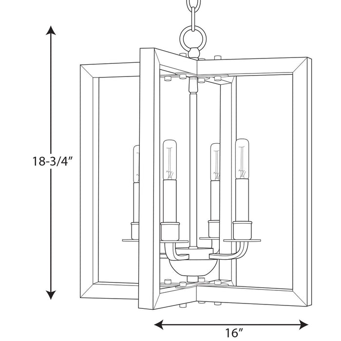 Progress Lighting Turnbury Collection Four-Light Chandelier (P4760-141)