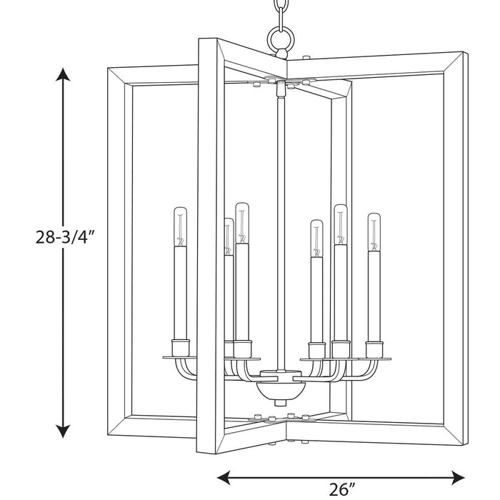 Progress Lighting Turnbury Collection Six-Light Chandelier (P4761-141)