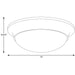 Progress Lighting Two-Light 14 Inch Etched Glass Flush Mount (P350147-009)