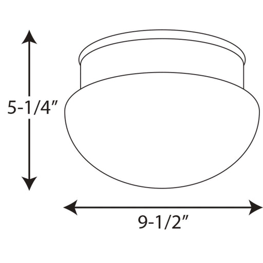 Progress Lighting Two-Light 9-1/2 Inch Close-To-Ceiling (P3410-20)