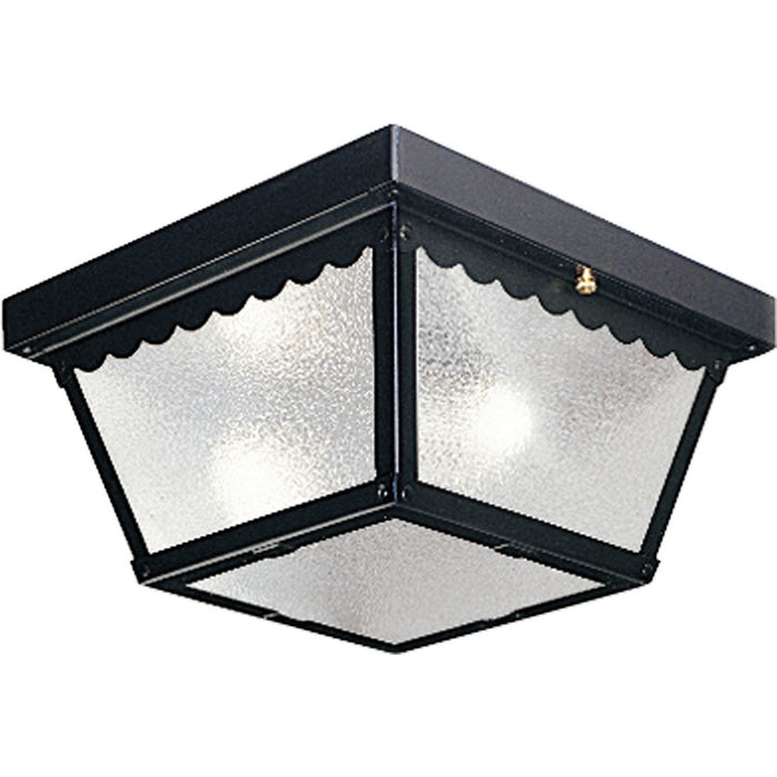 Progress Lighting Two-Light 9-1/4 Inch Flush Mount For Indoor/Outdoor Use (P5729-31)