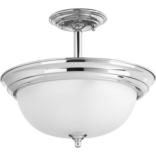 Progress Lighting Two-Light Dome Glass 13-1/4 Inch Semi Flush Convertible (P3927-15ET)