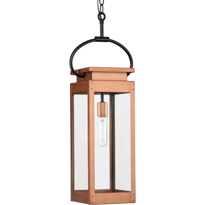 Progress Lighting Union Square Collection 100W One-Light Hang Lantern Antique Copper (Painted) (P550018-169)