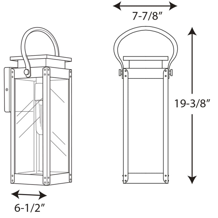 Progress Lighting Union Square Collection One-Light Medium Wall-Lantern (P560005-135)