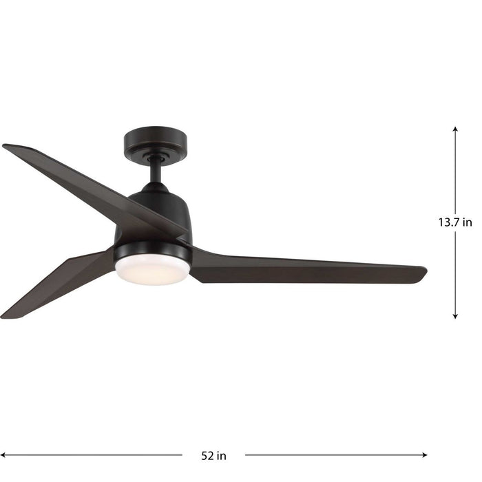 Progress Lighting Upshur Collection 18W 3-Blade Ceiling Fan Antique Bronze (P250094-020-30)