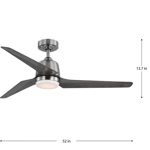 Progress Lighting Upshur Collection 18W 3-Blade Ceiling Fan Brushed Nickel (P250094-009-30)