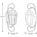 Progress Lighting Verdae Collection Three-Light Extra-Large Wall-Lantern (P560017-020)