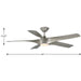 Progress Lighting Vernal Collection 60 Inch 5-Blade Ceiling Fan (P250059-152-30)