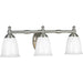 Progress Lighting Victorian Collection Three-Light Bath And Vanity (P3029-09)