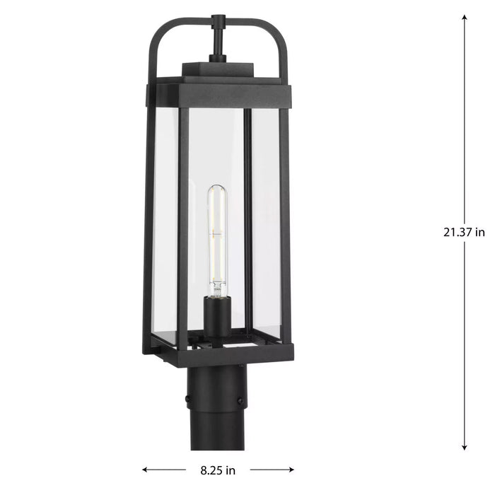 Progress Lighting Walcott Collection 60W One-Light Post Lantern Black (P540090-031)