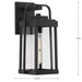 Progress Lighting Walcott Collection 60W One-Light Wall Lantern Black (P560286-031)