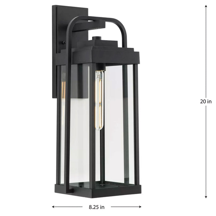 Progress Lighting Walcott Collection 60W One-Light Wall Lantern Black (P560287-031)