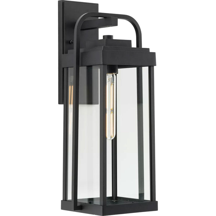 Progress Lighting Walcott Collection 60W One-Light Wall Lantern Black (P560287-031)