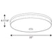 Progress Lighting Weaver LED Collection Three-Light LED 22 Inch Flush Mount 3000K (P3612-0930K9)