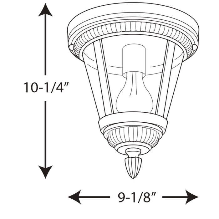 Progress Lighting Westport Collection One-Light 9-1/8 Inch Close-To-Ceiling (P3883-20)