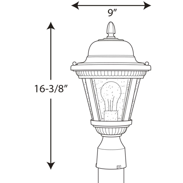 Progress Lighting Westport Collection One-Light Small Post Lantern (P5445-20)