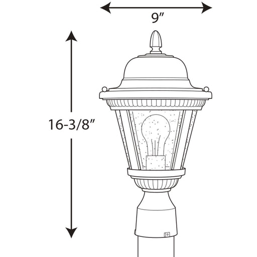 Progress Lighting Westport Collection One-Light Small Post Lantern (P5445-30)