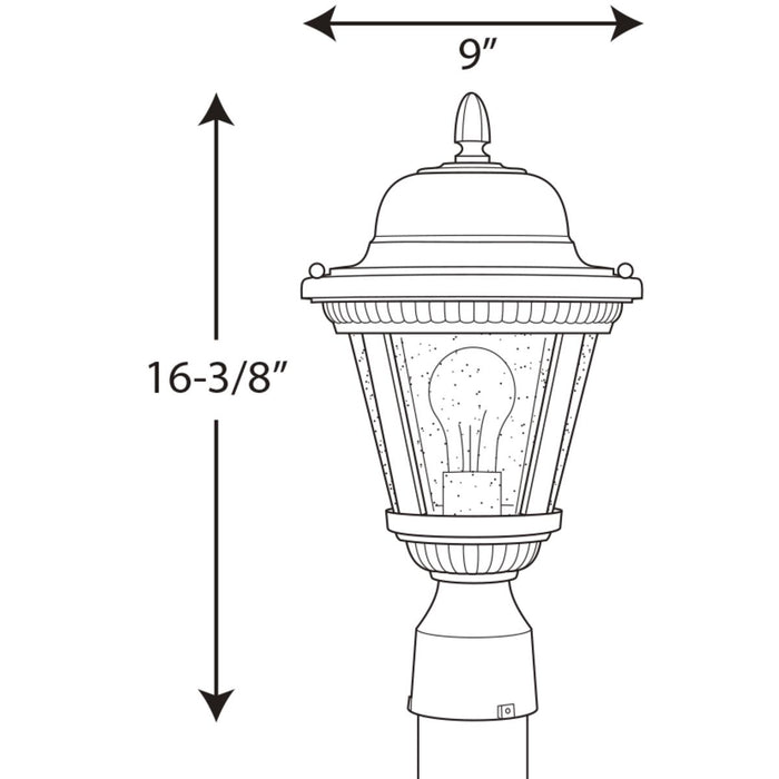 Progress Lighting Westport Collection One-Light Small Post Lantern (P5445-30)