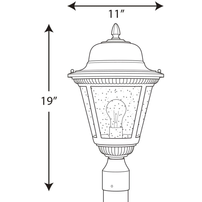 Progress Lighting Westport Collection One-Light Small Post Lantern (P5458-20)