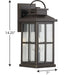 Progress Lighting Williamston Collection 1 Light 100W Medium Base Wall Lantern Fixture (P560265-020)