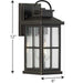 Progress Lighting Williamston Collection 1 Light 60W Medium Base Wall Lantern Fixture (P560264-020)