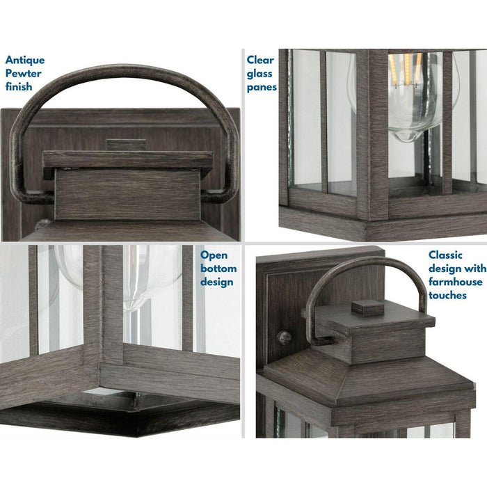 Progress Lighting Williamston Collection 1 Light 60W Medium Base Wall Lantern Fixture (P560264-103)