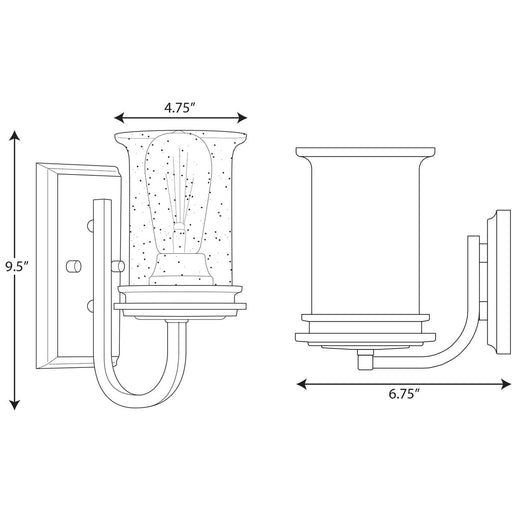 Progress Lighting Winslett Collection Black One-Light Bath (P300272-031)