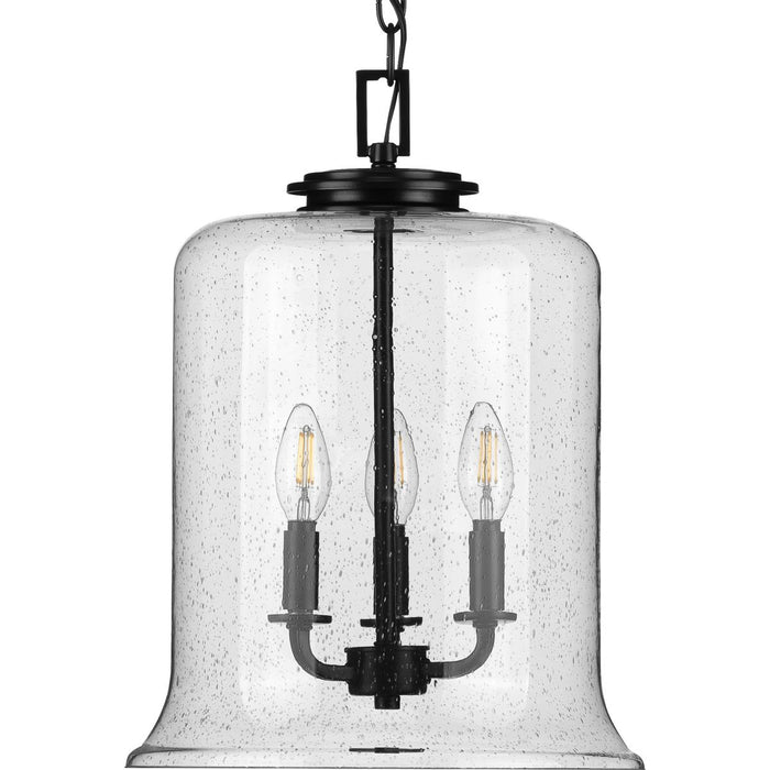 Progress Lighting Winslett Collection Black Three-Light Pendant (P500239-031)