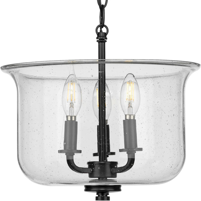 Progress Lighting Winslett Collection Black Three-Light Semi-Flush Convertible (P350153-031)