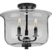 Progress Lighting Winslett Collection Black Three-Light Semi-Flush Convertible (P350153-031)