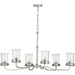 Progress Lighting Winslett Collection Brushed Nickel Six-Light Oval Chandelier (P400207-009)