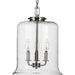 Progress Lighting Winslett Collection Brushed Nickel Three-Light Pendant (P500239-009)