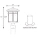 Progress Lighting Wish Collection One-Light LED Post Lantern 3000K (P6424-3130K9)