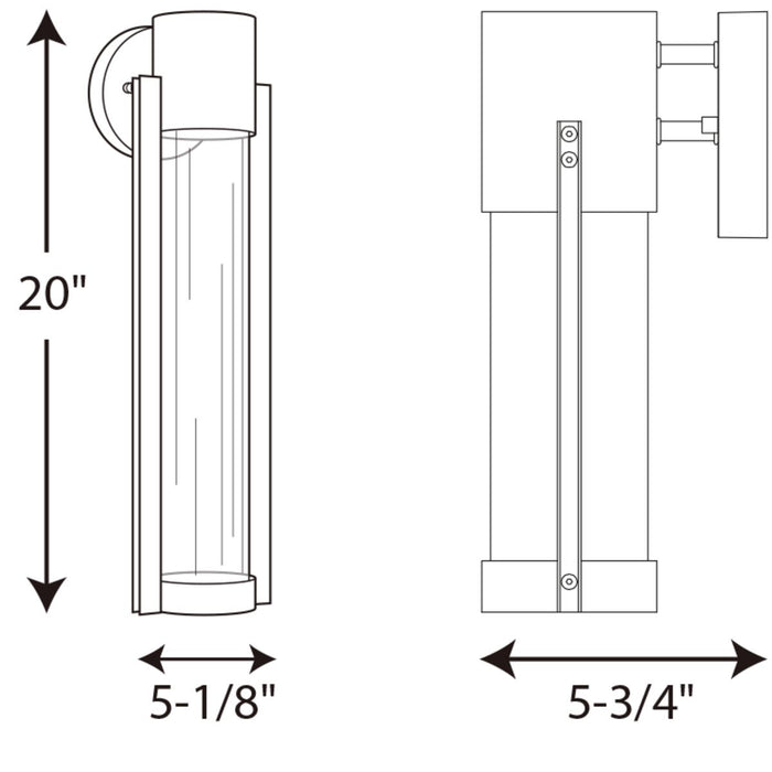 Progress Lighting Z-1030 Collection One-Light LED Medium Wall Lantern 3000K (P560056-031-30)