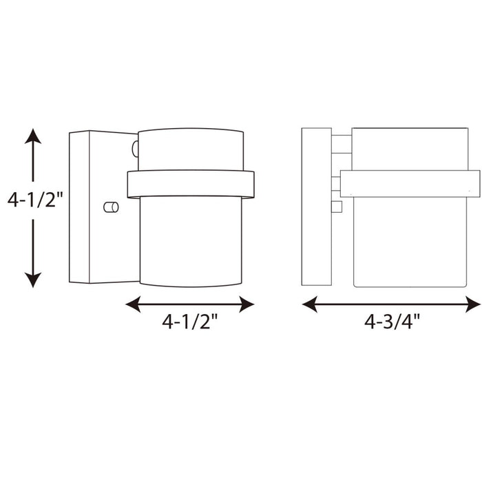 Progress Lighting Z-1060 Collection One-Light LED Wall Lantern 3000K (P560072-031-30)