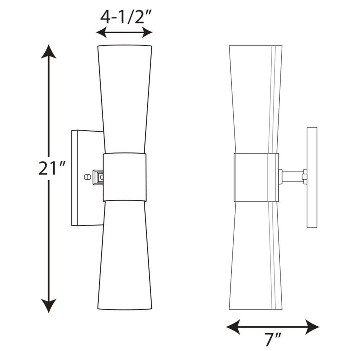 Progress Lighting Zura Collection Two-Light Bath And Vanity (P300062-031)