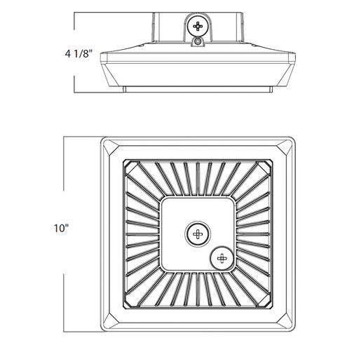 RAB Porto Field Adjustable LED Garage Light 55W/42W/30W 3500K/4000K/5000K Square On/Off Photocell Bronze (PRT55S)