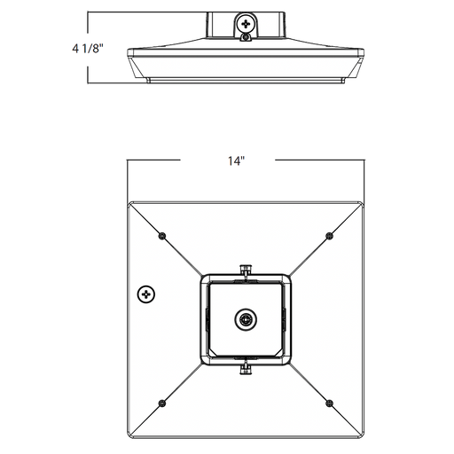 RAB Porto Field Adjustable LED Garage Light 80W/70W/60W 3500K/4000K/5000K Square On/Off Photocell Bronze (PRT80S)
