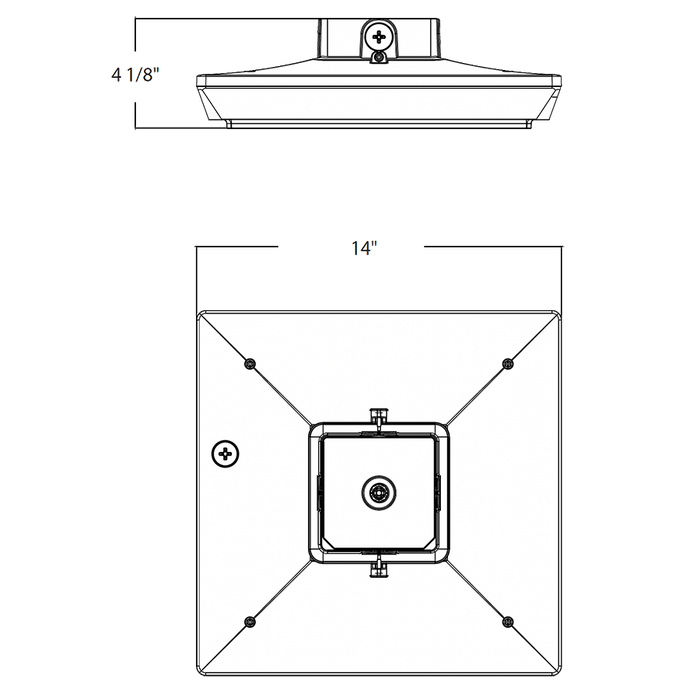 RAB Porto Field Adjustable LED Garage Light 80W/70W/60W 3500K/4000K/5000K Square On/Off Photocell Bronze (PRT80S)