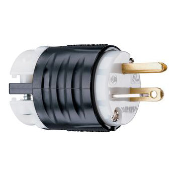 Pass And Seymour Plug Black And White 20 Amp 125V 2-Pole 3 Wire Extra Hard Use Spec Grade (PS5366X)
