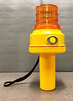 North American Signal Company 4 Function Battery Operated Personal Safety Light 16 LEDs 4 Patterns - Amber Handle (PSL4HDL-A)