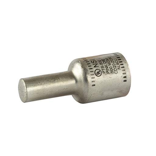 NSI Aluminum Tin Plated Pin Terminal 500 MCM Wire Size 350 MCM Solid Pin Aluminum/ Copper (PTS500)