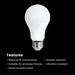 Feit Electric 8.8W [60W Equivalent] Bright White 3000K A19 Garage Bulb LED (OM60930CA10KLEDGARBX)