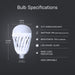 Feit Electric 9W Daylight 5000K E26 Base Cylinder Shape Bug Zapper Plus Light Bulb (C60/950CA/BZ/LED)